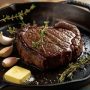 Medium-Rare Steak in feine Scheiben